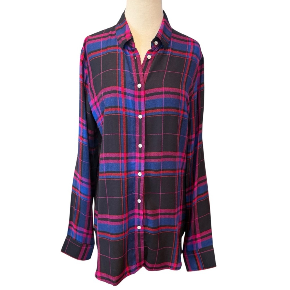 Banana Republic Dillon Classic Fit Plaid Shirt Size Medium Tall